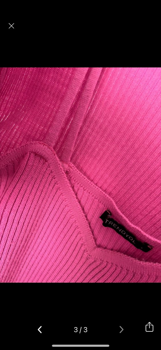 Pembe Askılı Mini ve Triko Kadın Takım Trendyol marka - Görsel 3