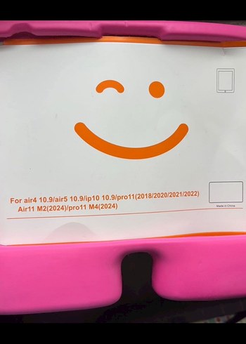 Pembe Çocuk Tablet Kılıfı Tutuculu - Görsel 4