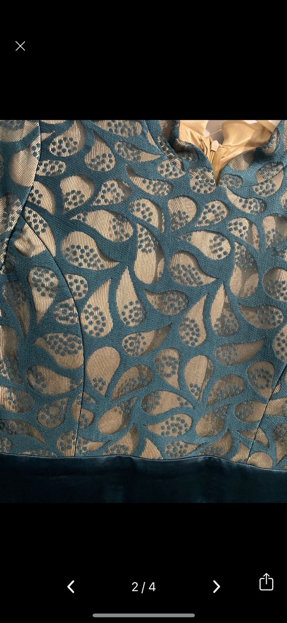 Kadın Turkuaz Uzun Dantel Elbise - Görsel 2