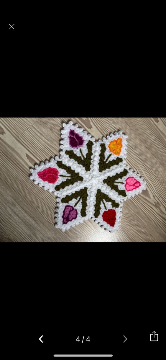 Renkli Çiçek Motifli El Örgüsü LİF - Görsel 3