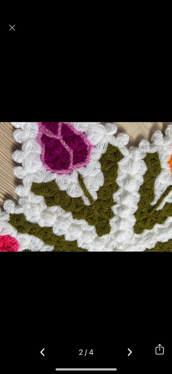 Renkli Çiçek Motifli El Örgüsü LİF - Görsel 2