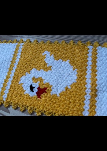 Sarı Ördek Motifli Örme Lif - Görsel 2