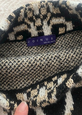 Diğer Join us Gri Zebra Desenli Uzun Tunik Kazak