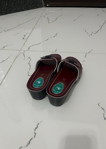 Diğer Ceyo Bordo Tokalı Dolgu Topuk Kadın Terlik
