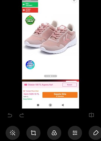 Pudra Pembe Bağcıklı Kadın Spor Ayakkabı - Görsel 3