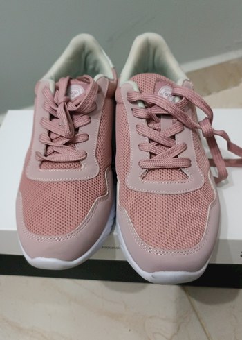 Pudra Pembe Bağcıklı Kadın Spor Ayakkabı - Görsel 4