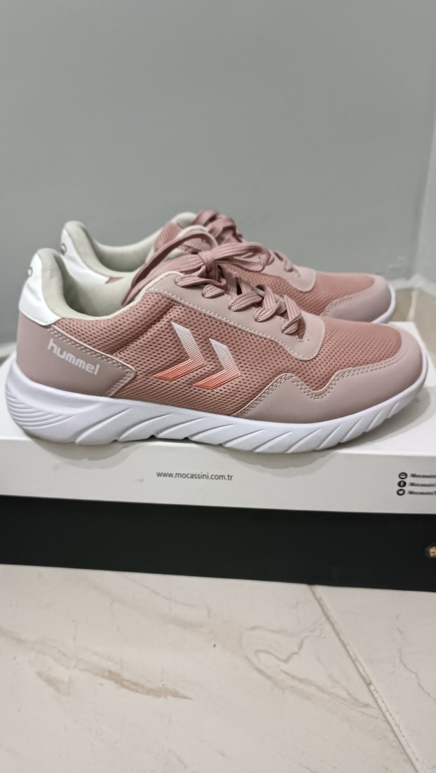 Pudra Pembe Bağcıklı Kadın Spor Ayakkabı - Görsel 2