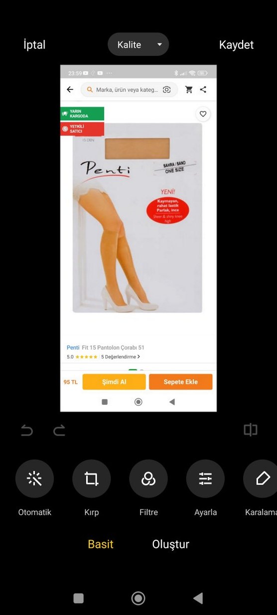 Penti Ten Renk İnce Dizalti Çorap - Görsel 4