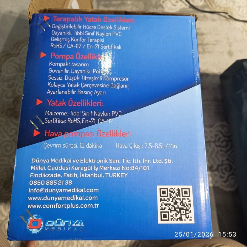 Renkli Boru Tipi Havalı Yatak - Görsel 3