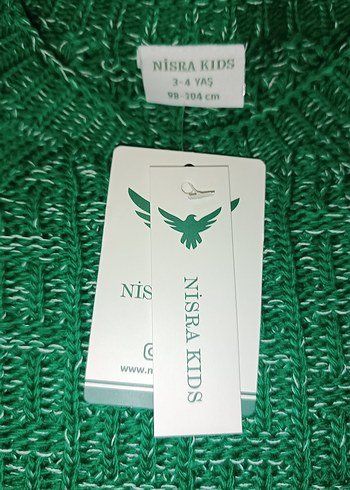 Parlak Yeşil Örgü erkek çocuk Kazak - Görsel 4