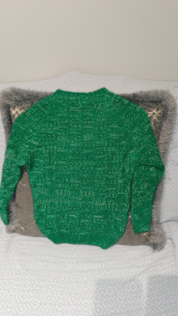 Parlak Yeşil Örgü erkek çocuk Kazak - Görsel 5