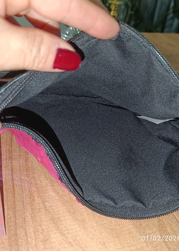 Pullu Pembe Kadın Clutch Çanta - Görsel 4