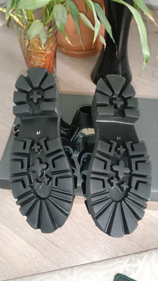 Siyah Platform Topuklu Tokalı Kadın Sandalet - Görsel 4