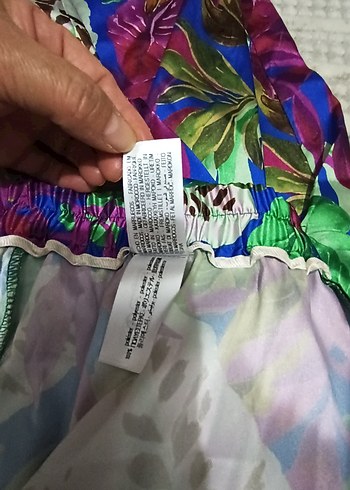 Kadın Çok Renkli Bohem Pilili Pantolon - Görsel 13