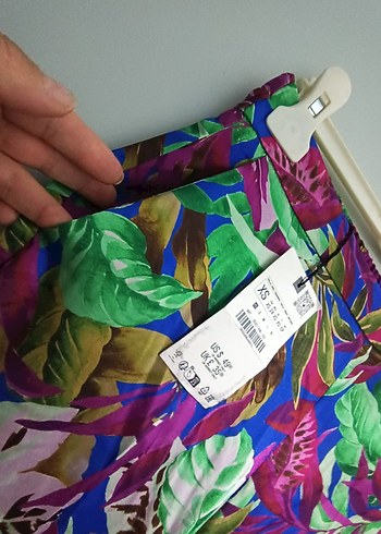 Kadın Çok Renkli Bohem Pilili Pantolon - Görsel 3