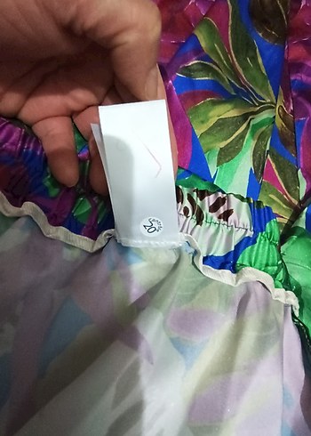 Kadın Çok Renkli Bohem Pilili Pantolon - Görsel 12