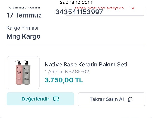 Beden Renk Native base keratin seti