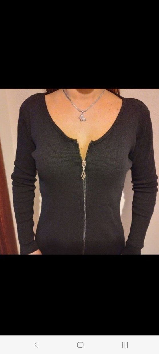 V YAKA FERMUARLI YIRTMAÇLI MİDİ ELBISE - Görsel 2