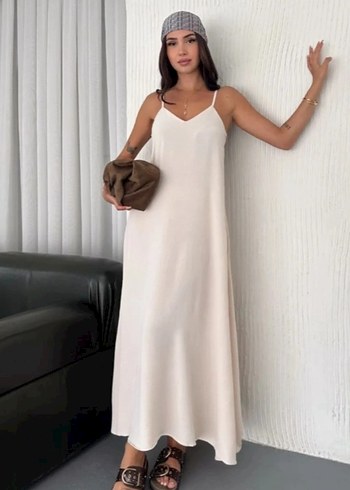 Zara İP ASKILARI AYARLANABILIR UZUN ELBİSE