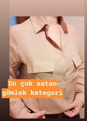 xxl Beden Dokuma Viskon Kumaş, Cep Detaylı Gömlek BEJ RENK