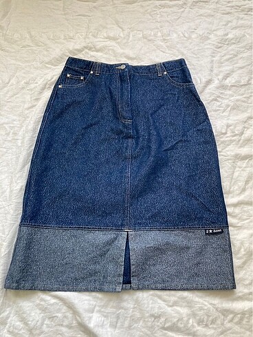 y2k simli denim etek