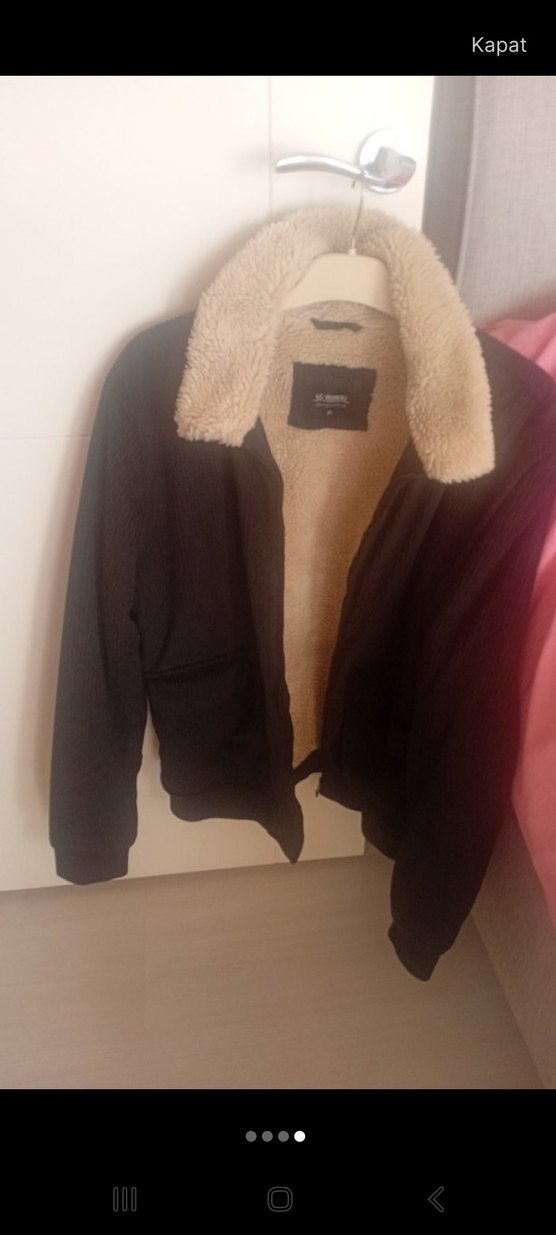 Siyah Kürklü Rahat Kesim erkek mont - Görsel 2