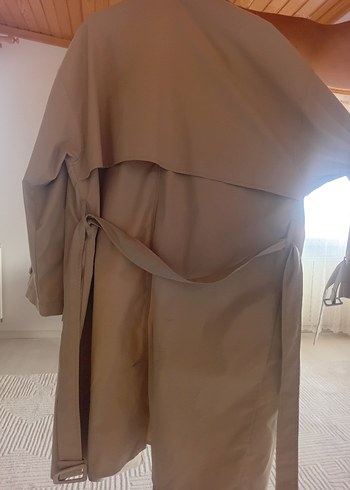 Bej Uzun Kadın Trençkot - Görsel 3