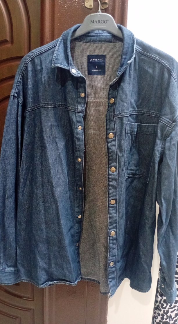 kot gömlek çıtçtlı  önden erkek gömleği mavi renkte - Görsel 2