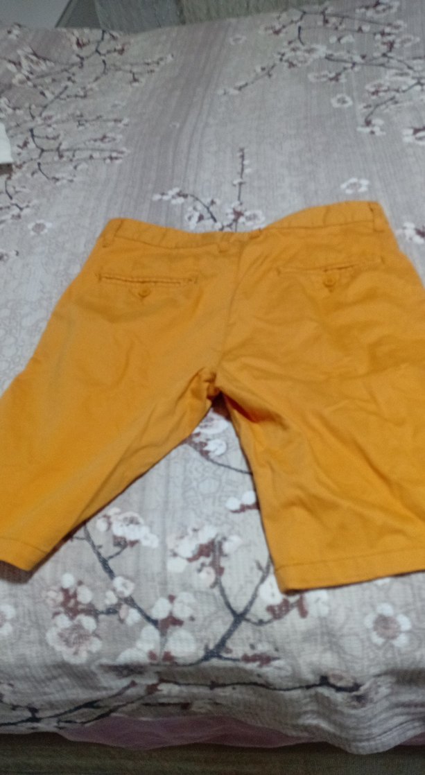 Sarı Pamuklu Bel Bantlı Erkek Şort - Görsel 5