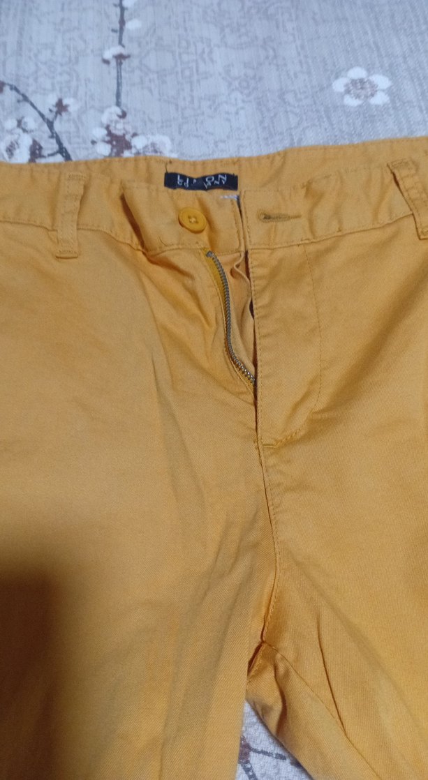 Sarı Pamuklu Bel Bantlı Erkek Şort - Görsel 2