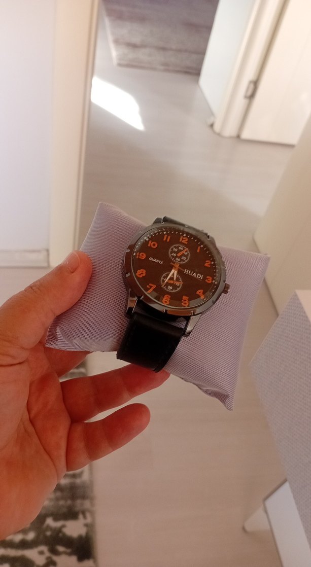 HUADI Kahverengi Erkek Biker İş Saati - Görsel 2