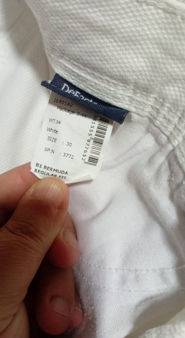 Erkek Beyaz Pamuklu Mini Şort - Görsel 4