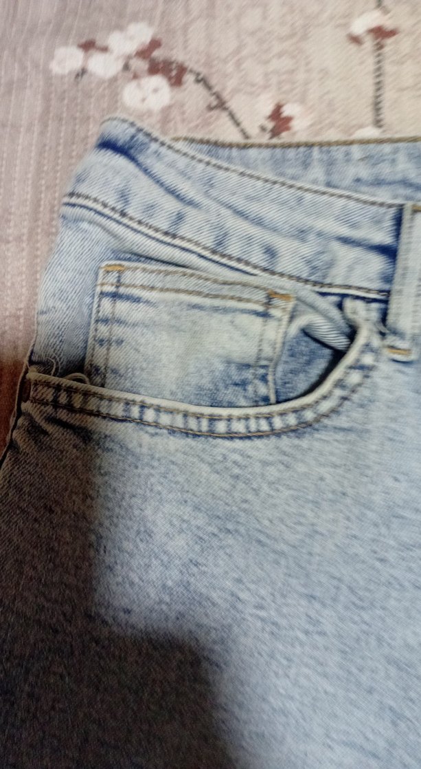 Loose Fit Mavi Mini Denim Şort - Görsel 3