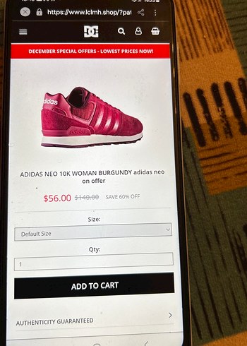 Bordo Adidas Kadın Spor Ayakkabı. Orijinal ürün. - Görsel 8