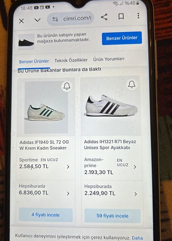 Bordo Adidas Kadın Spor Ayakkabı. Orijinal ürün. - Görsel 9