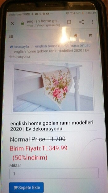  Beden çeşitli Renk English Home goblen runner