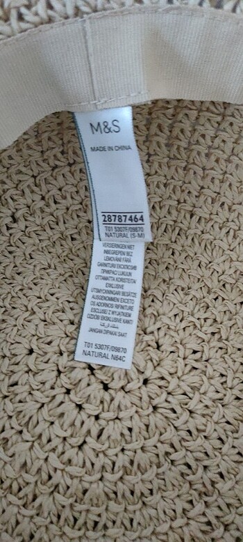 Marks & Spencer Hasır Bucket Şapka