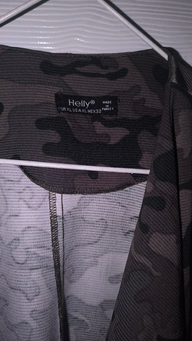 Kadın Kamuflaj Desenli Uzun Kemerli Yelek - Görsel 2