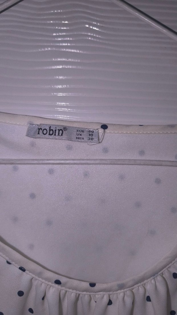 Puantiye Desenli Gri Beyaz Midi Elbise - Görsel 3