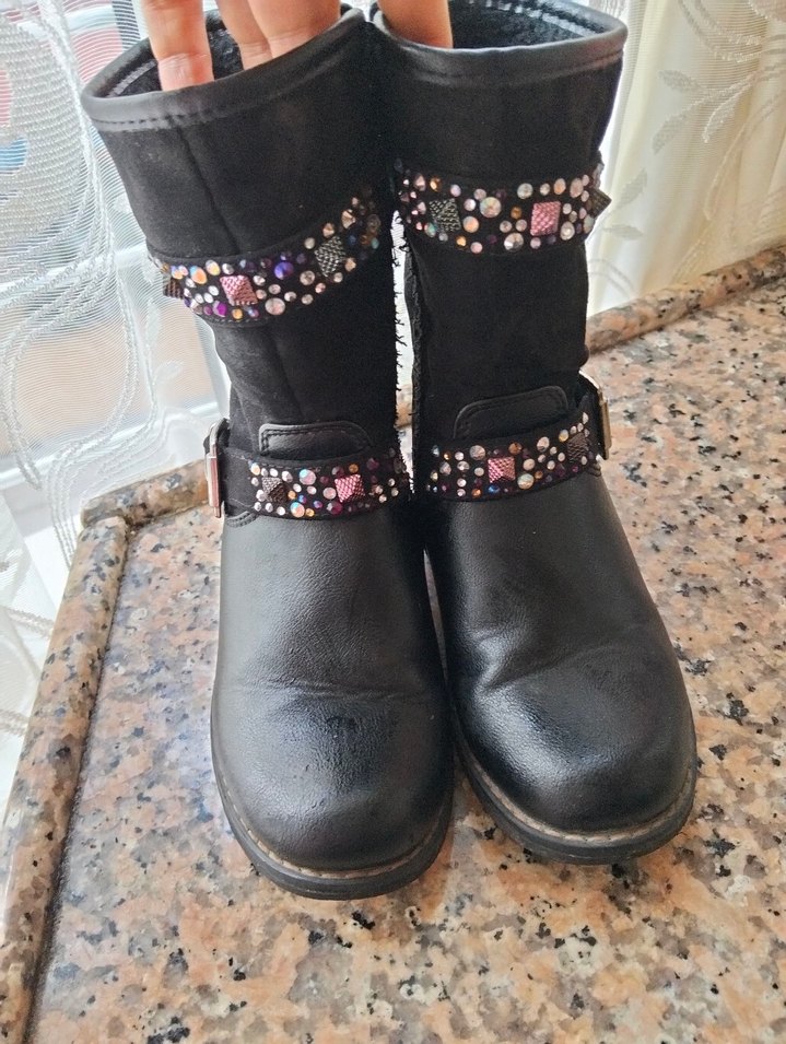 Graceland Siyah Deri Toka Detaylı Kadın Bot - Görsel 2