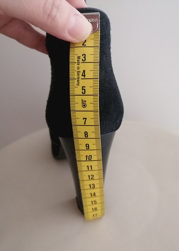 Hakiki Deri Siyah Süet Kadın Bot - Görsel 6