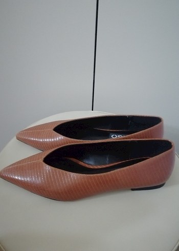 Mango Kahverengi Yılan Desenli Kadın Babet - Görsel 2