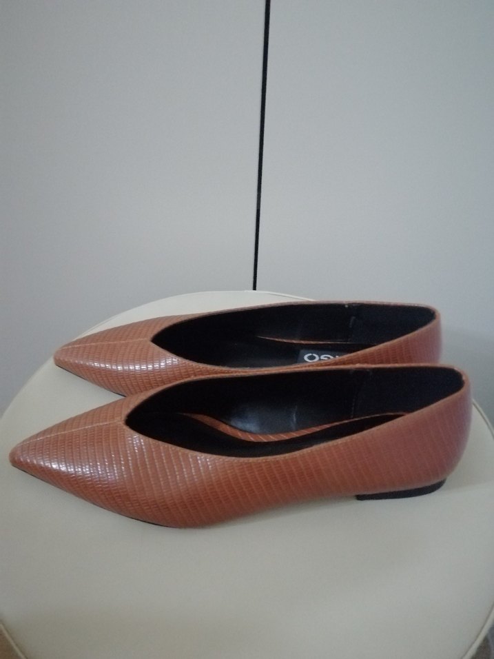 Mango Kahverengi Yılan Desenli Kadın Babet - Görsel 2