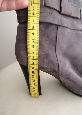 Kahverengi Süet Stiletto Topuklu Kadın Bot - Görsel 7