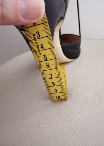 Siyah Deri Stiletto Topuklu Kadın Ayakkabı - Görsel 8