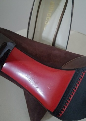 37 Beden kahverengi Renk Kahverengi Süet Stiletto