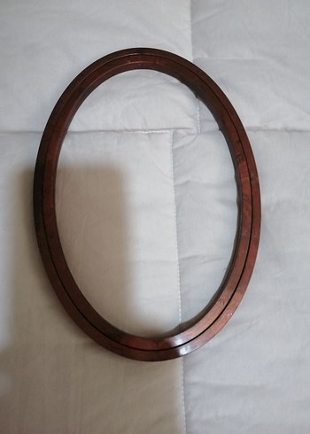 Parlak Bej Oval Ayna Çerçevesi