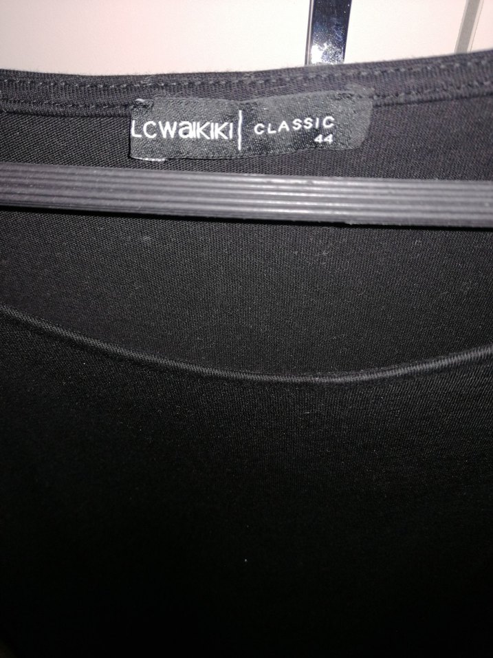 Siyah Kadın Midi Tişört Elbise - Görsel 3