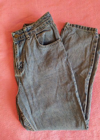 Gri Loose Fit Kadın Denim Jean