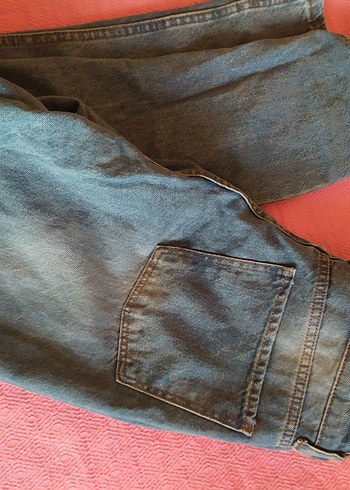 42 Beden Düğmeli Loose Fit Midi Kadın Kot Pantolon
